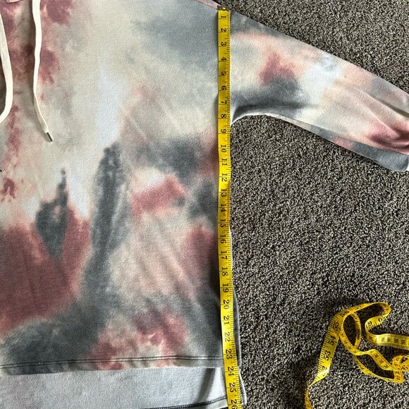 Women's Lightweight Tie-Dye Shirt with Hood Size XL NWOT - Picture 9 of 9
